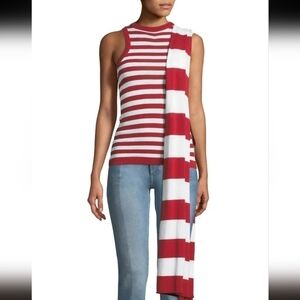 NEW Victoria & Tomas  Draped One Shoulder Strip Top NWT Size 45 - US Size 6